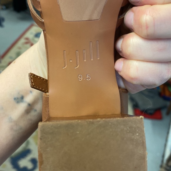 J. Jill Cherie stack heel huaraches cognac 9.5M - Picture 5 of 7